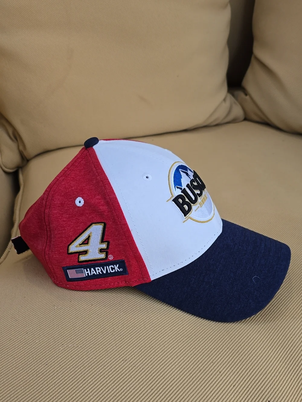 NASCAR Red and Navy 9FORTY Cap Interior Detail